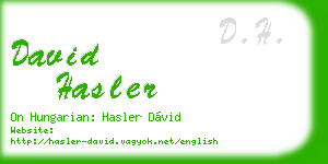 david hasler business card